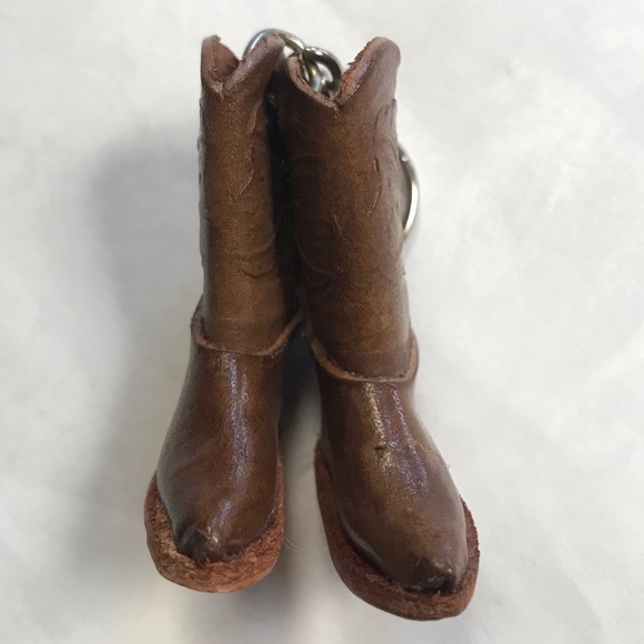 Leather cowboy boot keychain NWOT - Picture 4 of 5